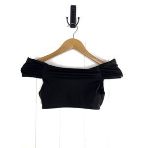 UO Urban Outfitters Out From Under Black Off the Shoulder Swim Top Bikini‎ S